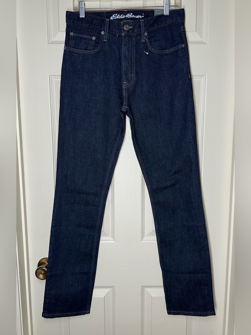 NWT Eddie Bauer Dark Blue Slim Straight Jeans